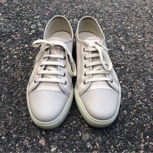 Gucci Mystic White GG Monogram Canvas Leather Trainers Men's US 8.5